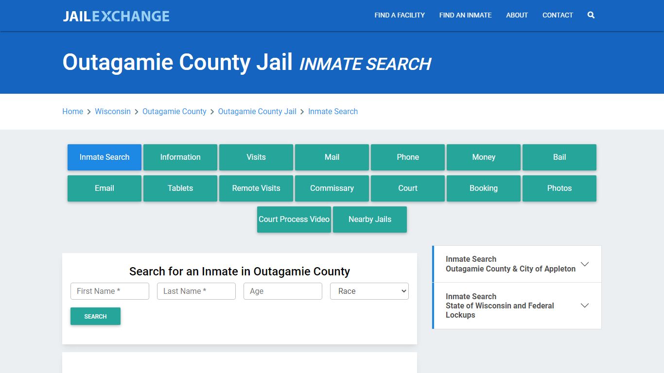 Outagamie County Jail, WI Inmate Search: Roster & Mugshots