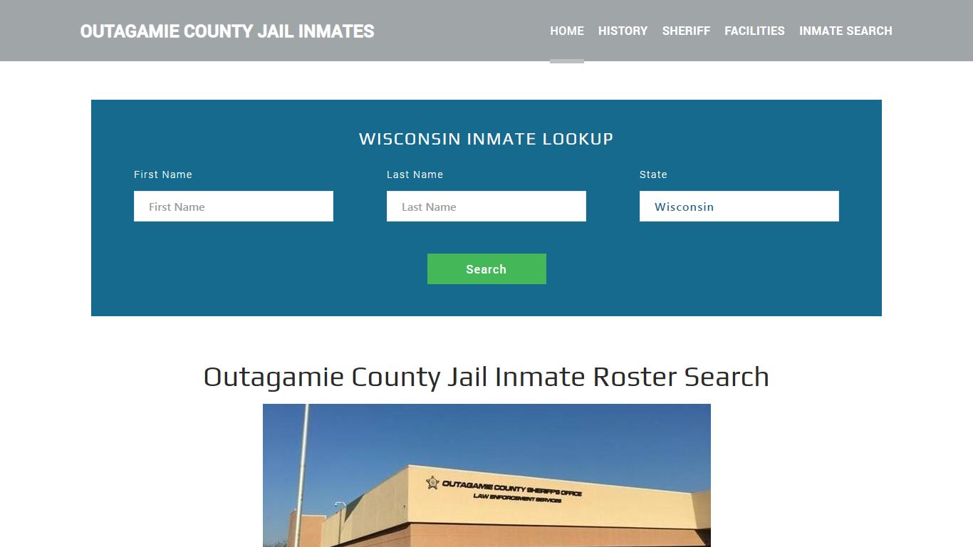 Outagamie County Jail Inmate Roster Lookup, Appleton, WI